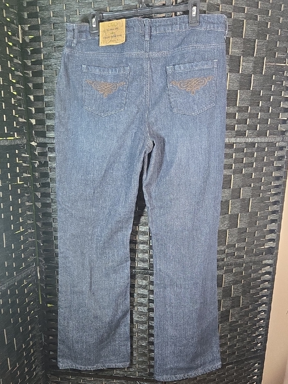 CATO Women's Dark Blue Classic Fit Wide Leg  Jeans Size 16 NWT